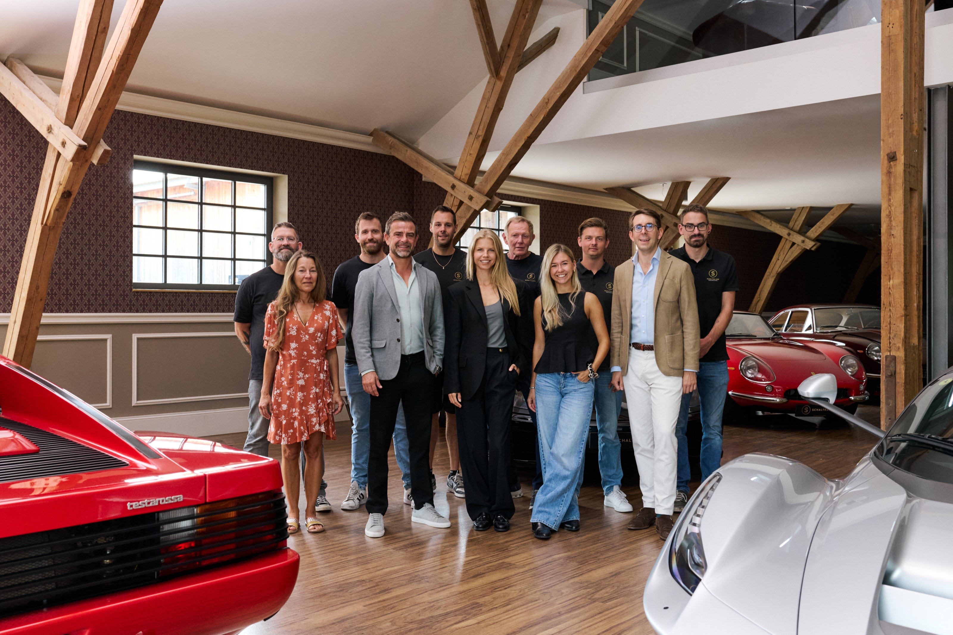 The Schaltkulisse team in the Munich showroom.