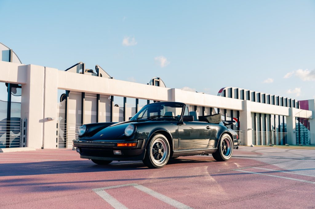 Front of Porsche 911 Cabriolet Anniversary Edition for sale with Schaltkulisse North America, Miami